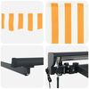 vidaXL Toldo Retr&aacute;ctil El&eacute;ctrico Amarillo y 3,5 x 2 m