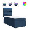 vidaXL Cama box spring con colch&oacute;n tela azul 90x200 cm