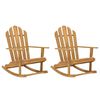 vidaXL Sillas mecedoras Adirondack 2 unidades madera maciza de teca