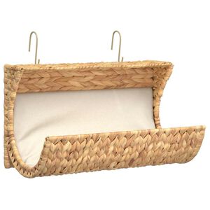 vidaXL Cama para gato con coj&iacute;n de jacinto de agua 37x20x20 cm