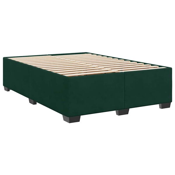 vidaXL Estructura cama sin colchón terciopelo verde oscuro 140x200 cm