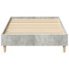 vidaXL Estructura de cama sin colch&oacute;n madera gris hormig&oacute;n 75x190 cm