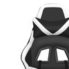 vidaXL Silla gaming de masaje cuero sintético negro y blanco