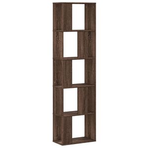 vidaXL Librer&iacute;a de 5 niveles madera de ingenier&iacute;a marr&oacute;n roble