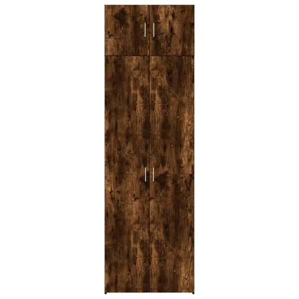 vidaXL Armario de madera de ingeniería roble ahumado 70x42,5x225 cm