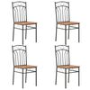 vidaXL Sillas de comedor 4 unidades MDF marr&oacute;n