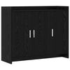 vidaXL Aparador Roble Negro 98,5 x 33 x 80 cm Madera de ingenier&iacute;a