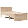 vidaXL Cama con cabecero sin colch&oacute;n madera maciza de pino 100x200 cm