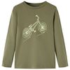 Camiseta infantil de manga larga caqui 104
