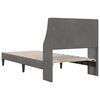 vidaXL Estructura de cama Gris oscuro 90 x 190 cm Terciopelo