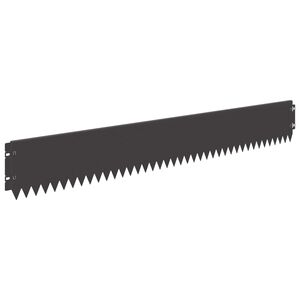 vidaXL Borde de C&eacute;sped 20 uds. 103 x 15 cm Acero Negro