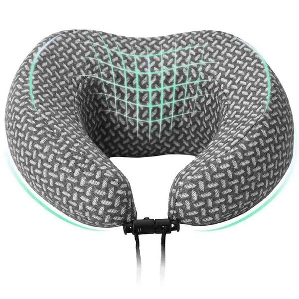 vidaXL Almohada con almohada Ajustable Gris 30 x 28 x 14 cm Poli&eacute;ster