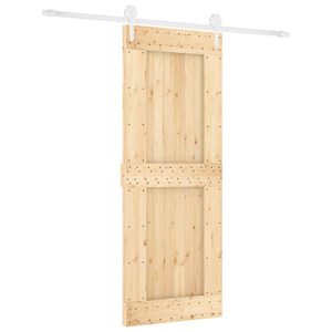 vidaXL Puerta Corredera Natural y Blanco 80 x 210 cm