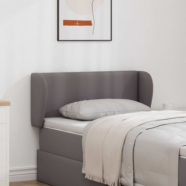 vidaXL Oreja de cabecero Gris Tenue 40 x 23 x 6 cm PVC