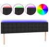 vidaXL Cabecero con LED cuero sint&eacute;tico negro 200x5x78/88 cm