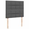 vidaXL Cama box spring con colch&oacute;n tela gris oscuro 120x200 cm