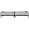 vidaXL Estructura cama madera ingenier&iacute;a metal gris Sonoma 160x200 cm