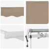 vidaXL Toldo Retráctil Beige 350 x 250 cm Tela y acero