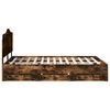 vidaXL Estructura de cama Roble ahumado 160 x 200 cm Madera Ingenieril