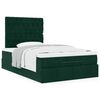 vidaXL Estructura cama otomana colchones terciopelo verde oscuro
