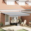 vidaXL Toldo retr&aacute;ctil aluminio y tela gris antracita y blanco 4,5x3 m