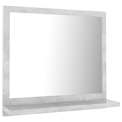vidaXL Espejo de baño madera contrachapada gris hormigón 40x10,5x37 cm