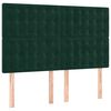vidaXL Cama box spring con colch&oacute;n terciopelo verde oscuro 140x190 cm