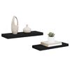 vidaXL Estantes flotantes de pared 2 uds MDF negro 60x23,5x3,8 cm