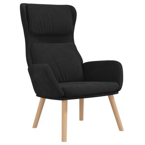 vidaXL Sill&oacute;n de relax de terciopelo negro