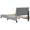 vidaXL Estructura de cama sin colch&oacute;n Hanko tela gris claro 90x200 cm