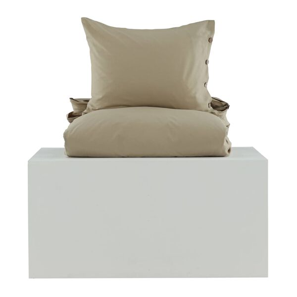 Venture Home Juego de ropa de cama Joar algod&oacute;n color arena 200x150cm