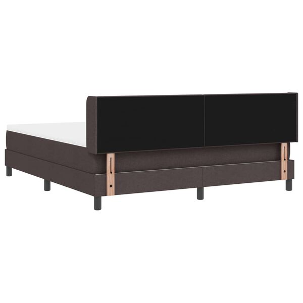vidaXL Cama tipo Box Spring Marr&oacute;n Oscuro 200 x 180 cm Poli&eacute;ster