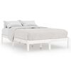 vidaXL Estructura de cama sin colch&oacute;n madera maciza blanco 200x200 cm