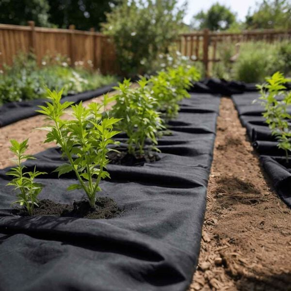 vidaXL Membrana geotextil fibra de poli&eacute;ster negro 1x10 m