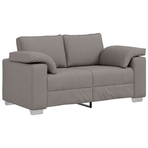 vidaXL Sof&aacute; de dos plazas Taup&eacute; 160 cm tela