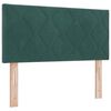 vidaXL Cama Box Spring LED con LED Verde oscuro 90 x 200 cm Terciopelo