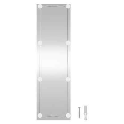 vidaXL Espejo de pared rectangular con luces LED vidrio 30x100 cm