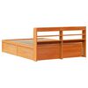 vidaXL Estructura cama con cabecero madera pino marrón cera 150x200 cm