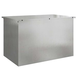 vidaXL Caja de Almacenamiento Exterior Plateado 80 x 50,5 x 50 cm