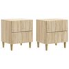 vidaXL Armario de Noche 2 uds. Roble Sonoma 43 x 34,5 x 48 cm
