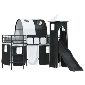 vidaXL Estructura de litera para ni&ntilde;os Negro 74,5 x 190 cm Metal