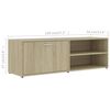 vidaXL Mueble de TV madera contrachapada color roble 120x34x37 cm