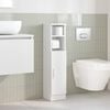 vidaXL Mueble de ba&ntilde;o con portarrollos blanco 20,5x22x90 cm