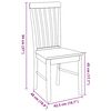 vidaXL Sillas de comedor 2 unidades madera maciza de caucho blanco