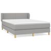 vidaXL Cama box spring con colch&oacute;n tela gris claro 140x200 cm