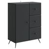 vidaXL Aparador Negro 66 x 34,5 x 90 cm Madera de Ingenier&iacute;a