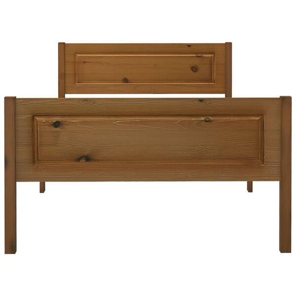 vidaXL Estructura cama sin colchón madera pino marrón miel 100x200 cm