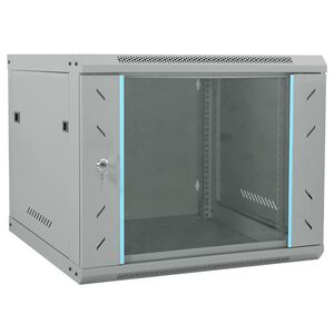 vidaXL Armario de red con almacenamiento Gris 60 x 60 x 50 cm Acero