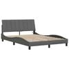 vidaXL Estructura de cama sin colch&oacute;n Hanko tela gris oscuro 120x200 cm