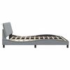 vidaXL Estructura de cama sin colch&oacute;n Hanko tela gris claro 180x200 cm